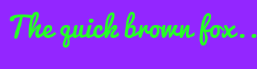 Image with Font Color 26FF26 and Background Color 9326FF